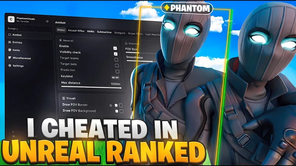 I Used Fortnite Cheats in Unreal Ranked... ( I Won 🔥)